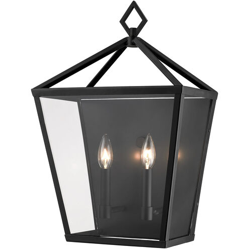 Arnold 2 Light 20 inch Powder Coated Black Outdoor Wall Sconce